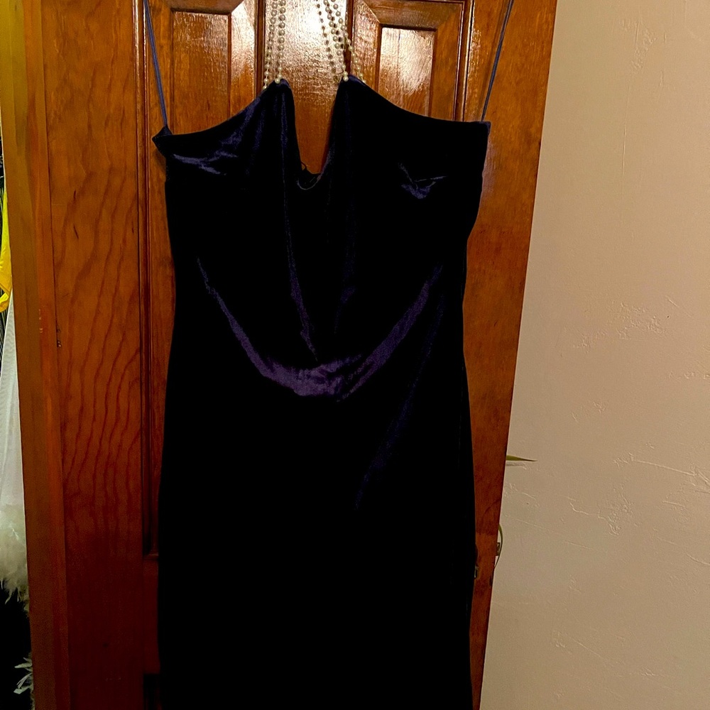 Beautiful Sam Edelman velvet dress with pearl straps. Never worn.